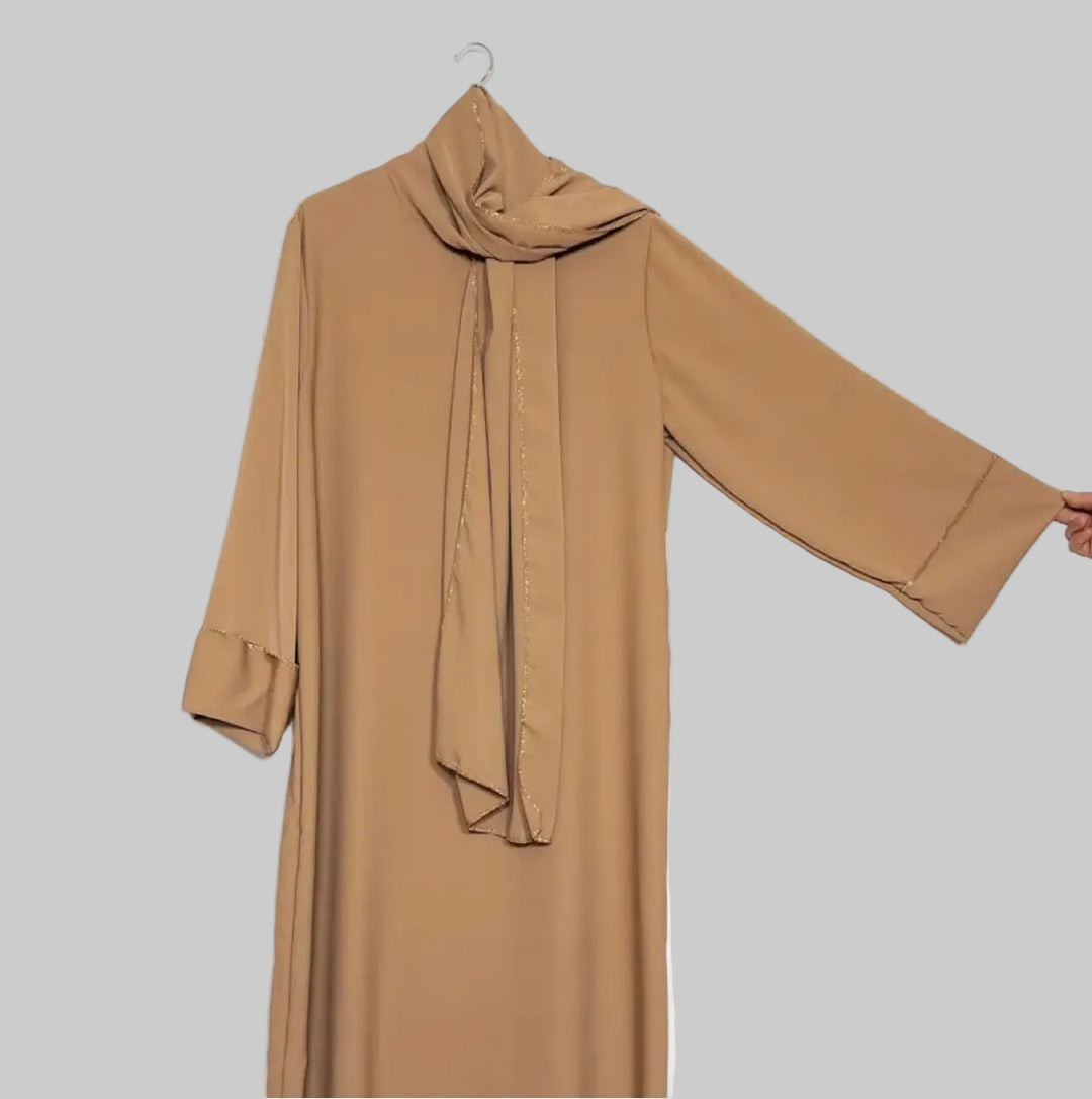 Abaya Safira met aangehechte hijab