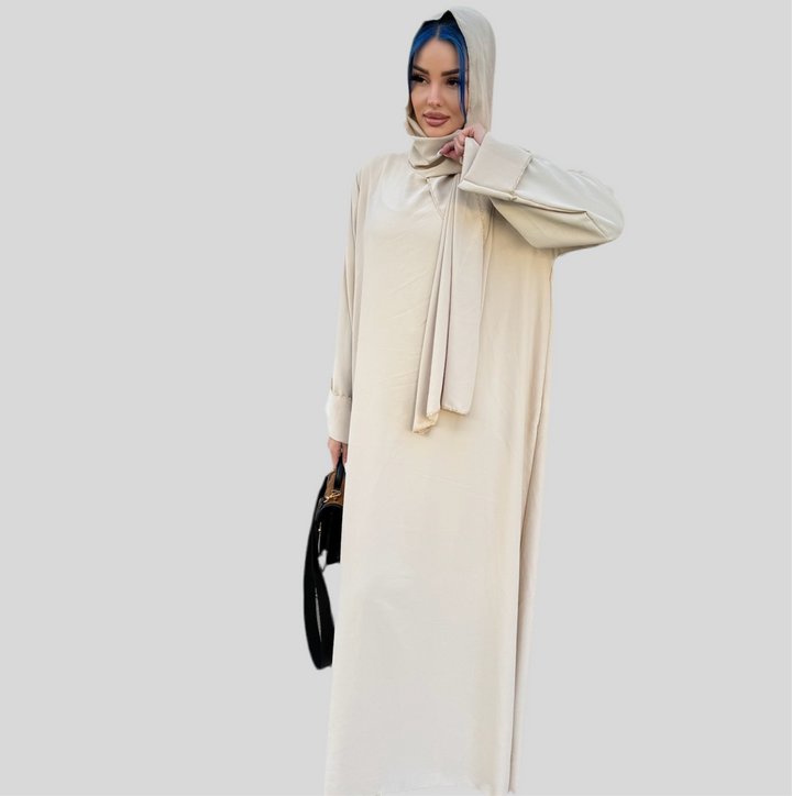Abaya Safira met aangehechte hijab