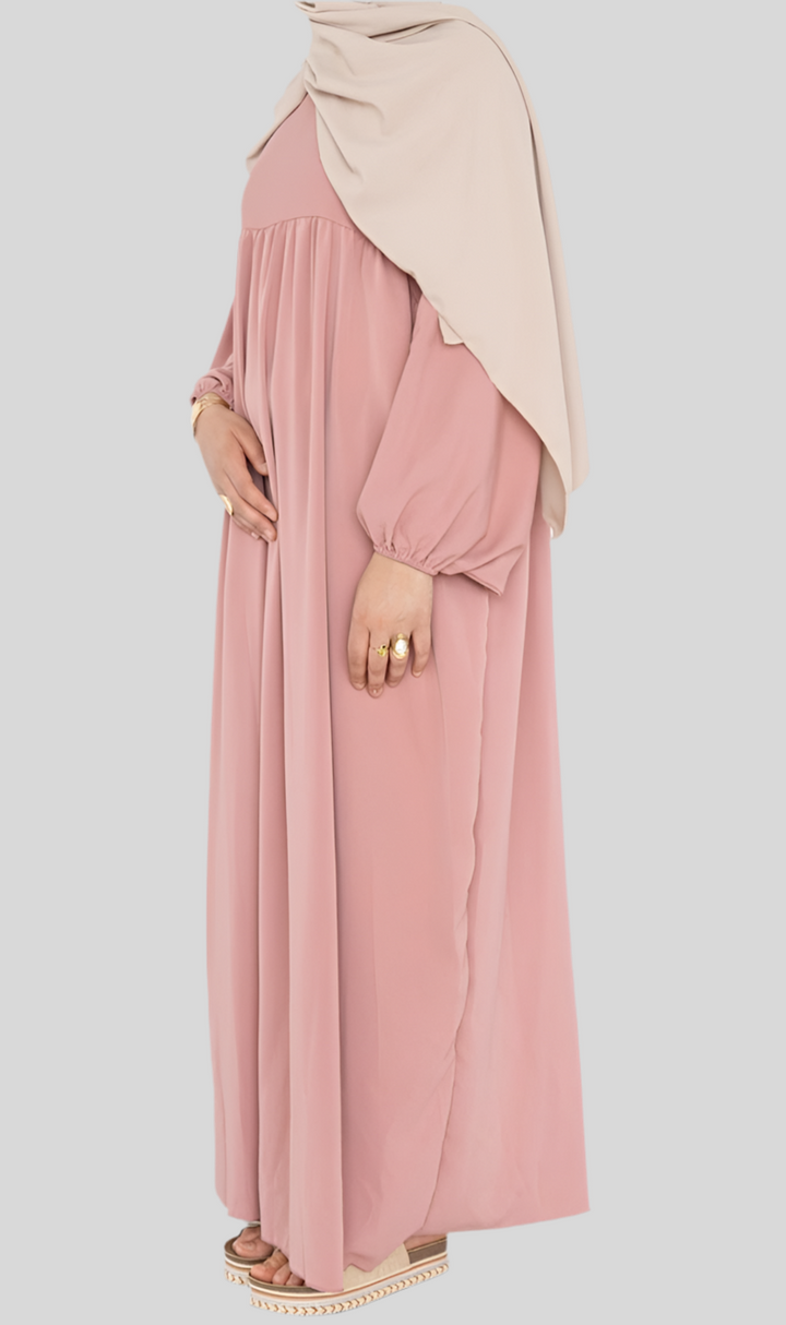 Abaya Lina mit Puffärmeln aus Medina-Seide