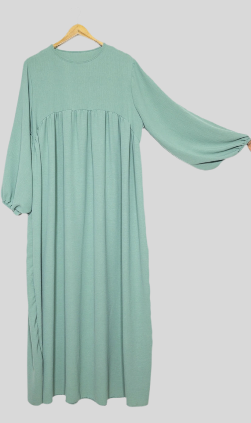 Abaya Lina mit Puffärmeln aus Medina-Seide