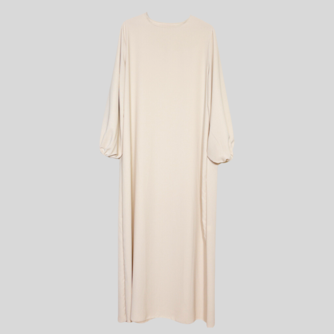 Abaya Malika aus Medina-Seide mit Ballonärmeln
