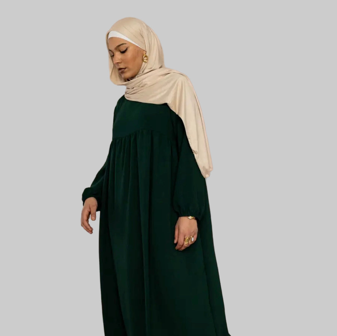 Abaya Lina mit Puffärmeln Jazzstoff