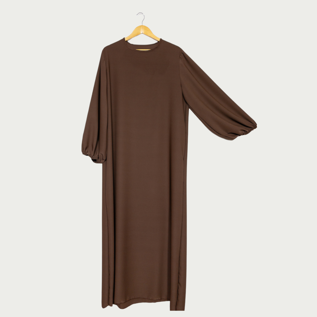 Abaya Malika aus Medina-Seide mit Ballonärmeln