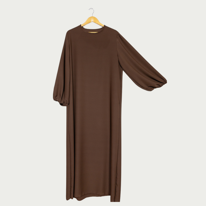 Abaya Malika aus Medina-Seide mit Ballonärmeln