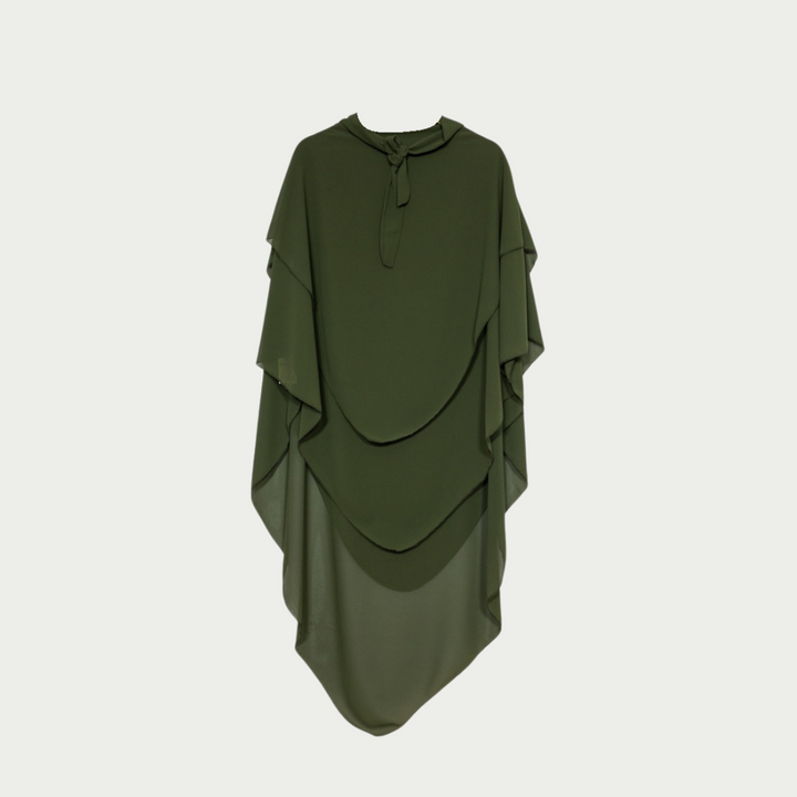 Khimar Muna 3 lagen gemaakt van chiffon